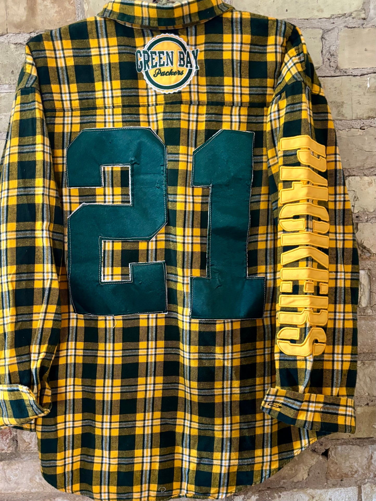 Reworked Packers NFL Game Day Flannel Shirt