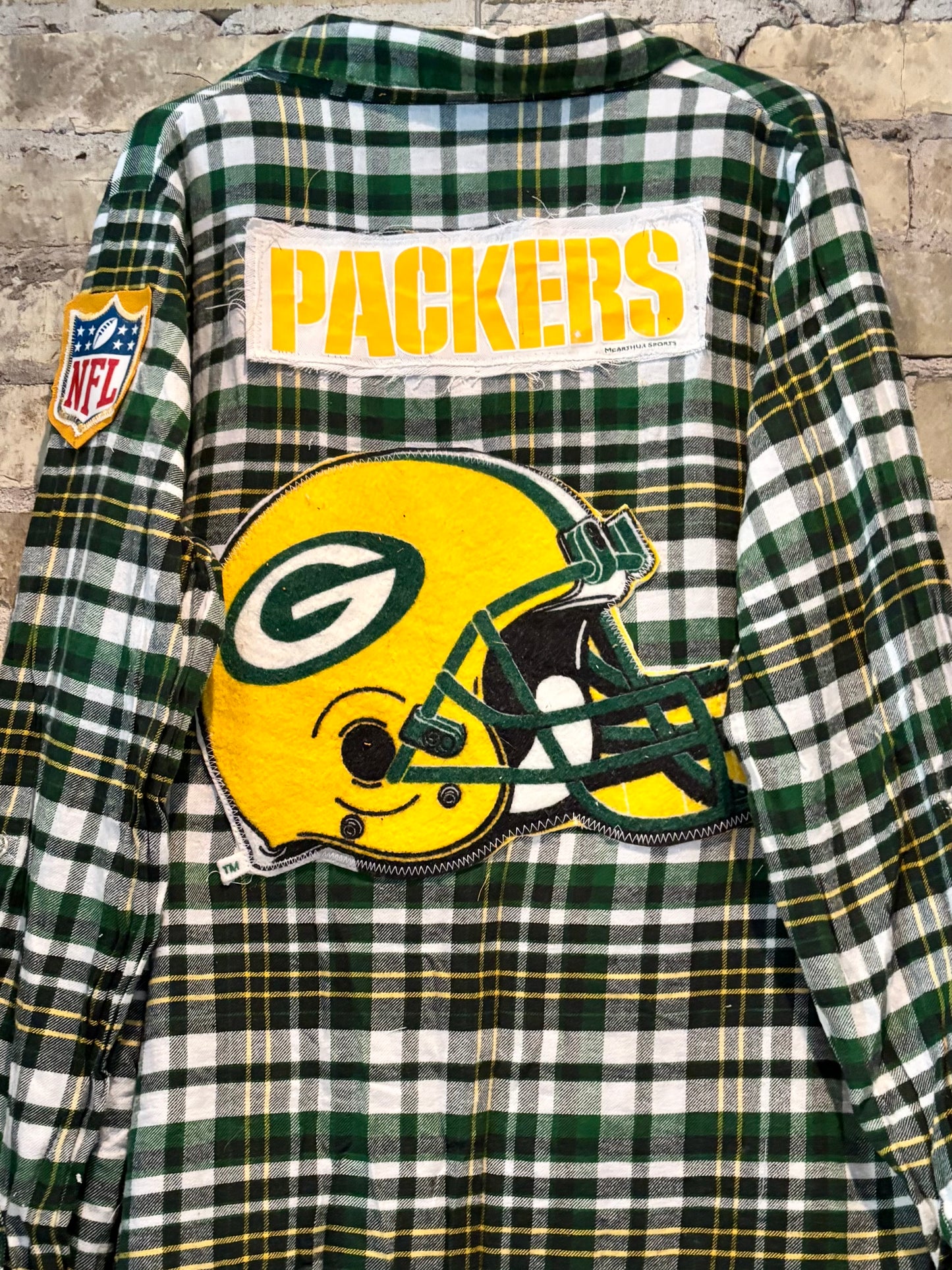Reworked Packers NFL Game Day Flannel Shirt