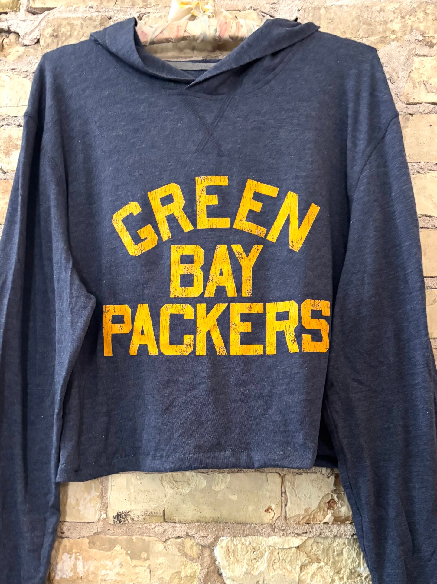 Reworked Packers Throwback Acme CropTop Tee Hoodie