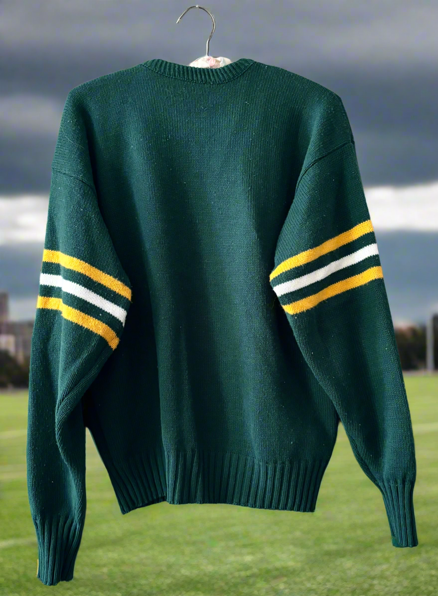 Vintage Green Bay Packers handknit Varsity Sweater