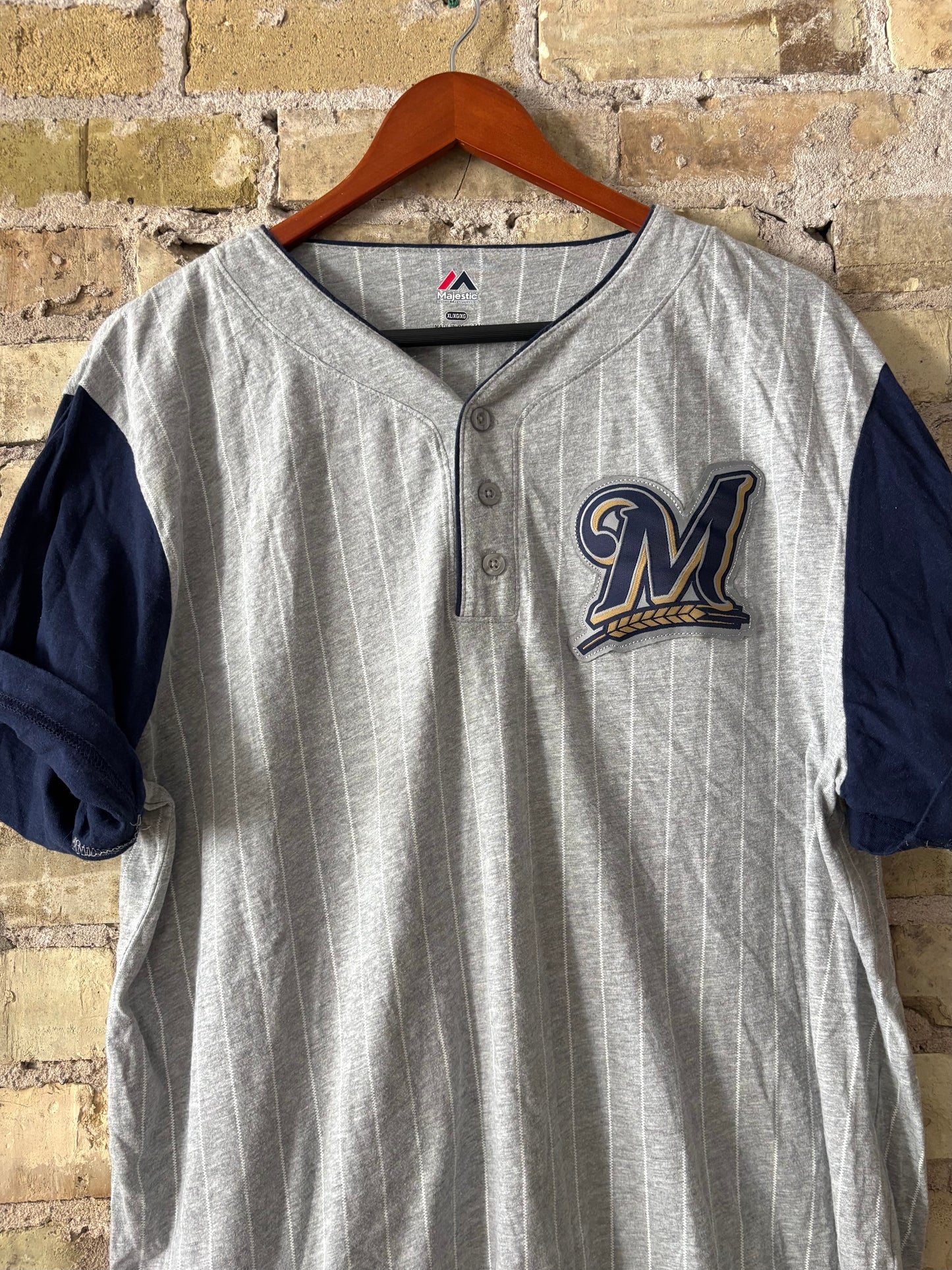 Brewers Vintage Striped Jersey Tee