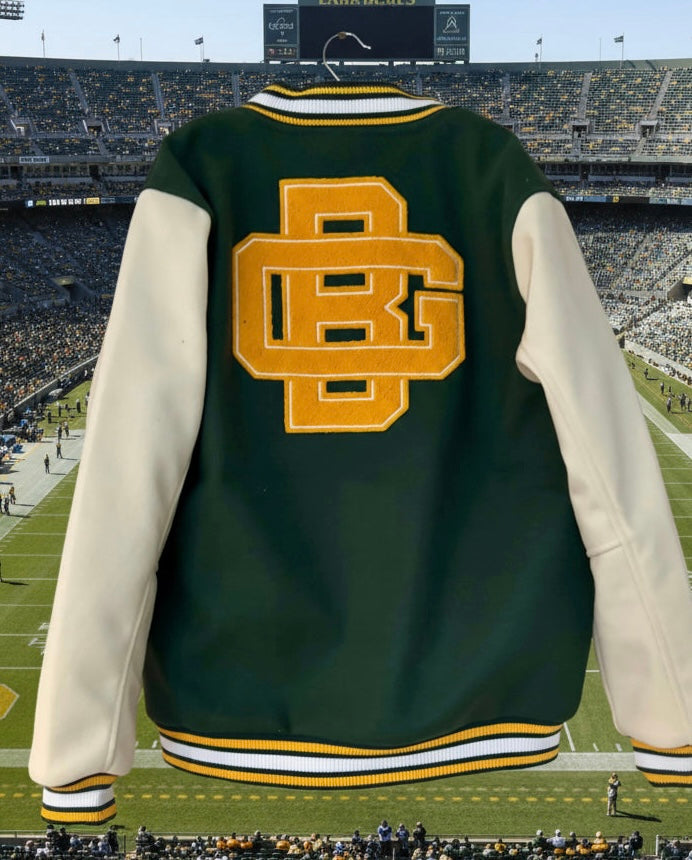 Vintage Green Bay Packers Throwback varsity Bomber Jacket