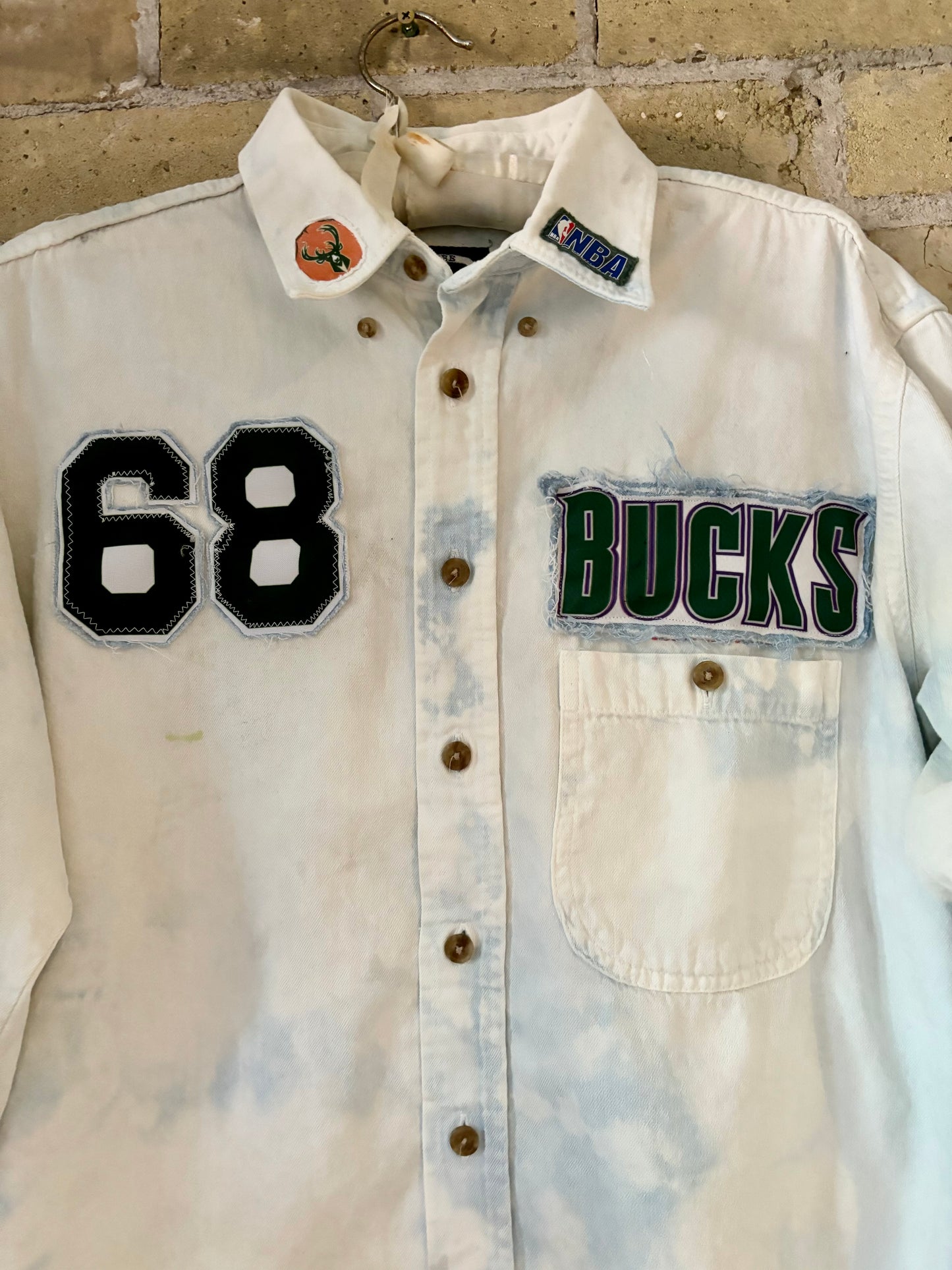 Reworked Game Day Denim Jean Shirt
