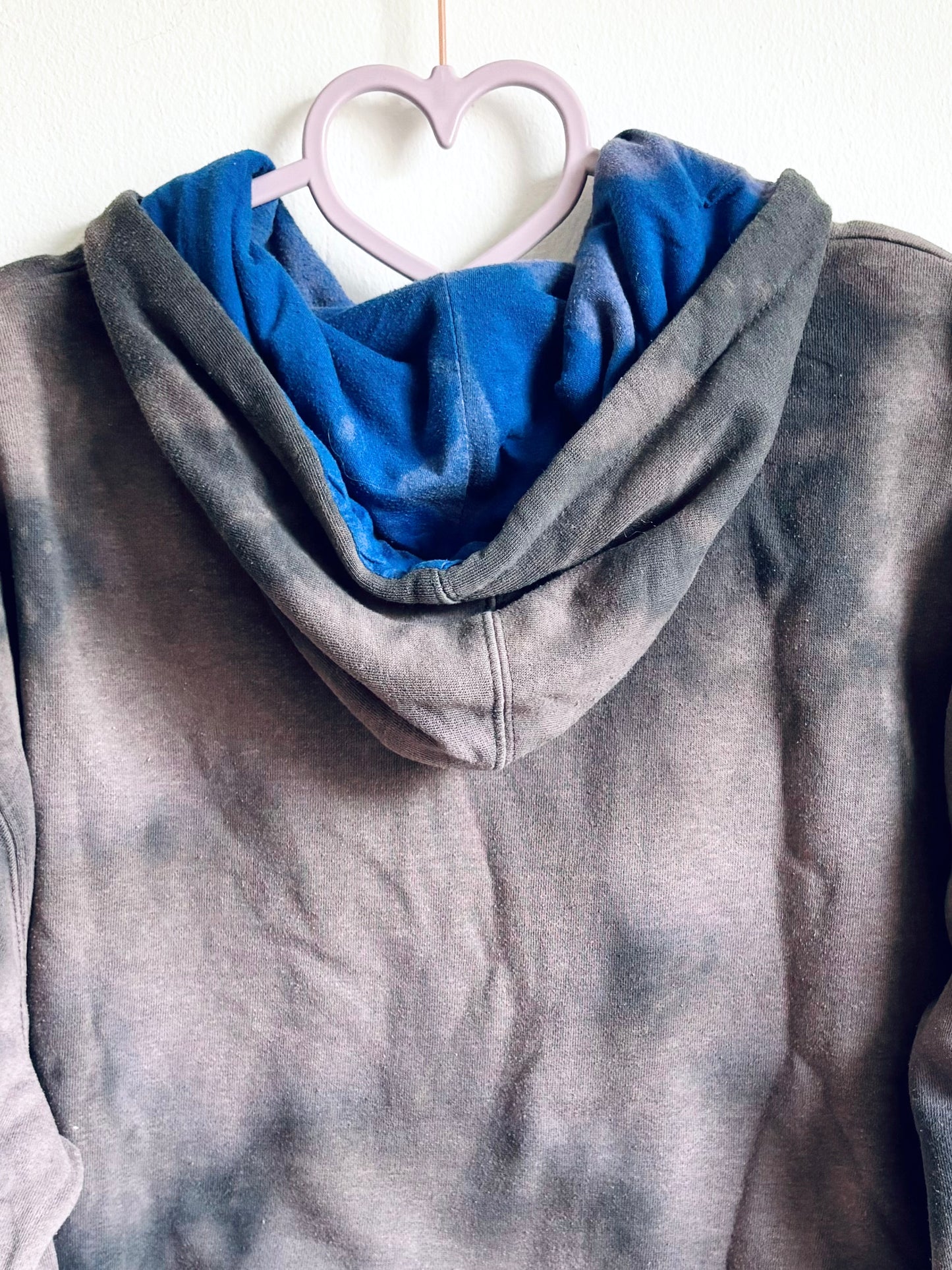 Reworked 90s Duke Blue Devils Cropped & Distressed Hoodie