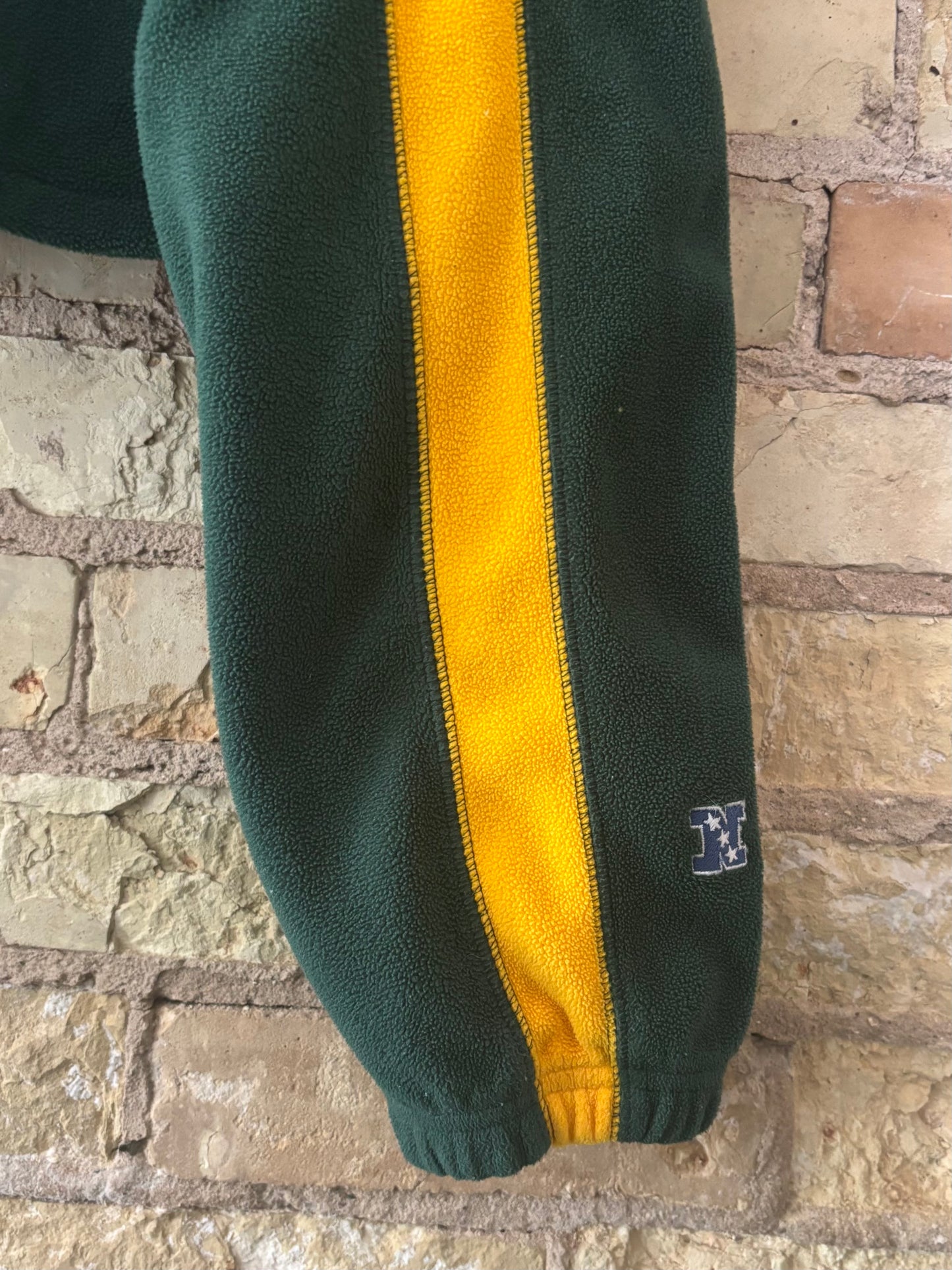 Reworked vintage Packers Color Block 1/4 Zip Cropped Fleece