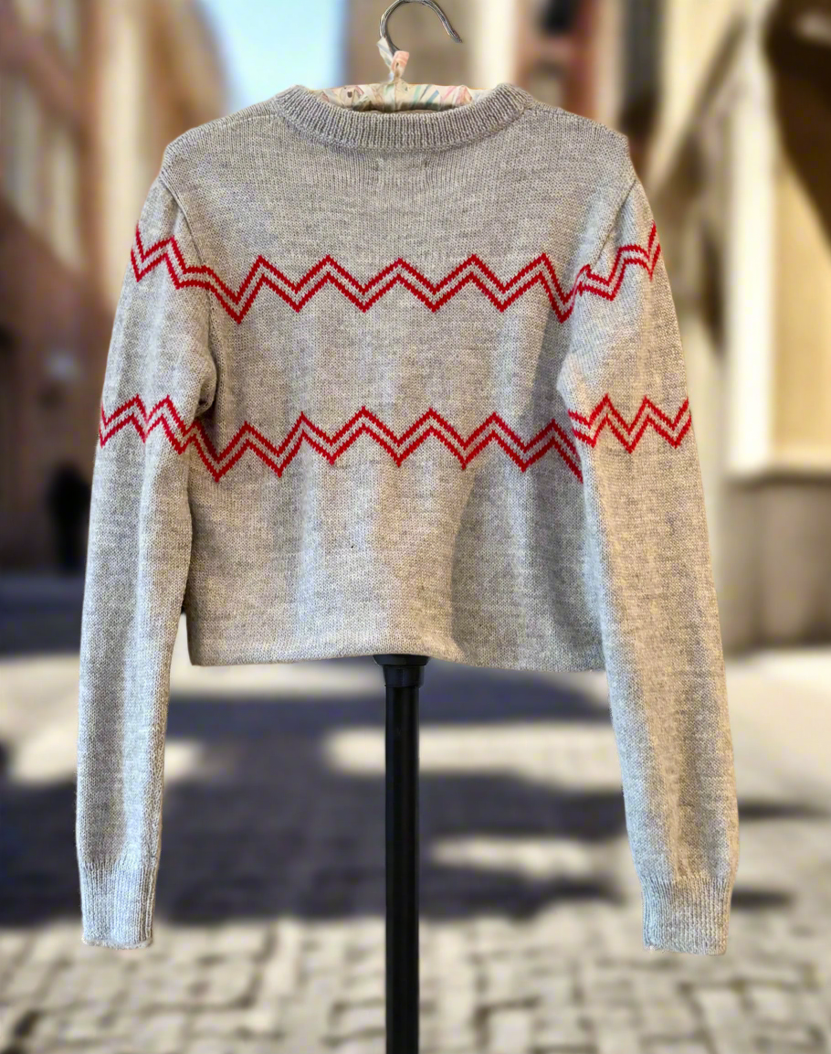 Reclaimed Wisconsin Badgers Vintage Alpaca cropped Crewneck sweater