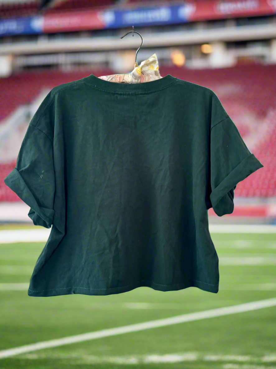 Reworked Packers vintage Player Signed Super Bowl XXXI Crop Top T-shirt