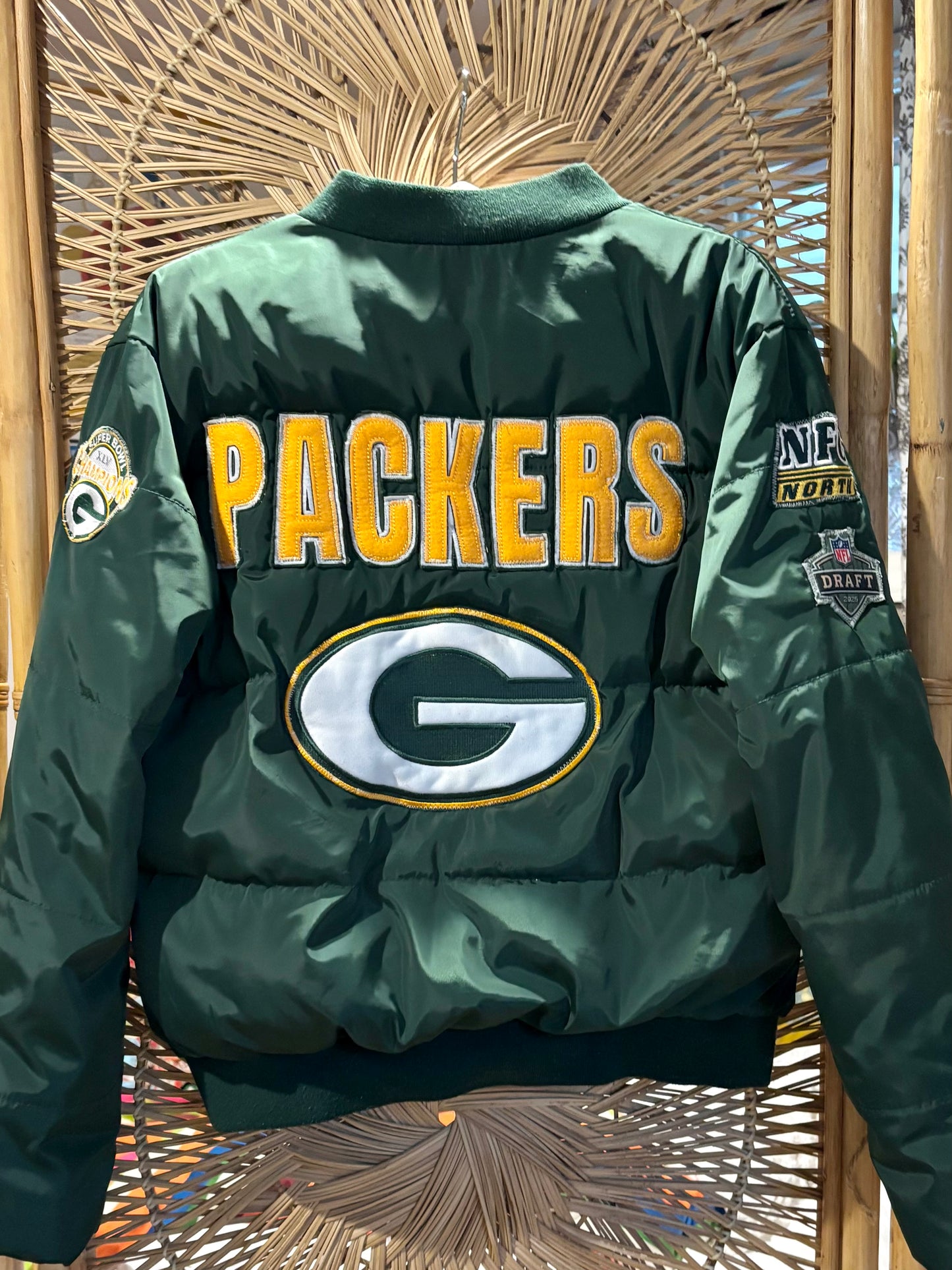 Retro Game day Puffer Bomber Jacket