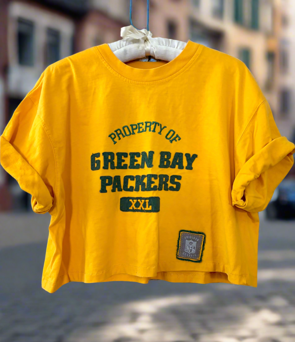 Reworked Vintage Green Bay Packers Gridiron Classic Throwback Crewneck Tee