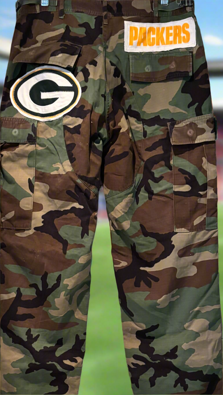 Reworked vintage camouflage BDU Game Day Pants
