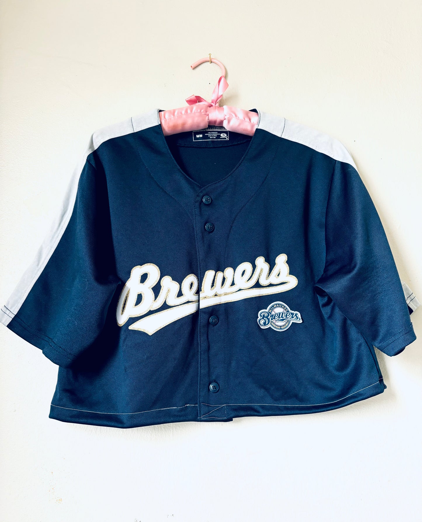 Reworked Milwaukee Brewers Button up Baseball Jersey