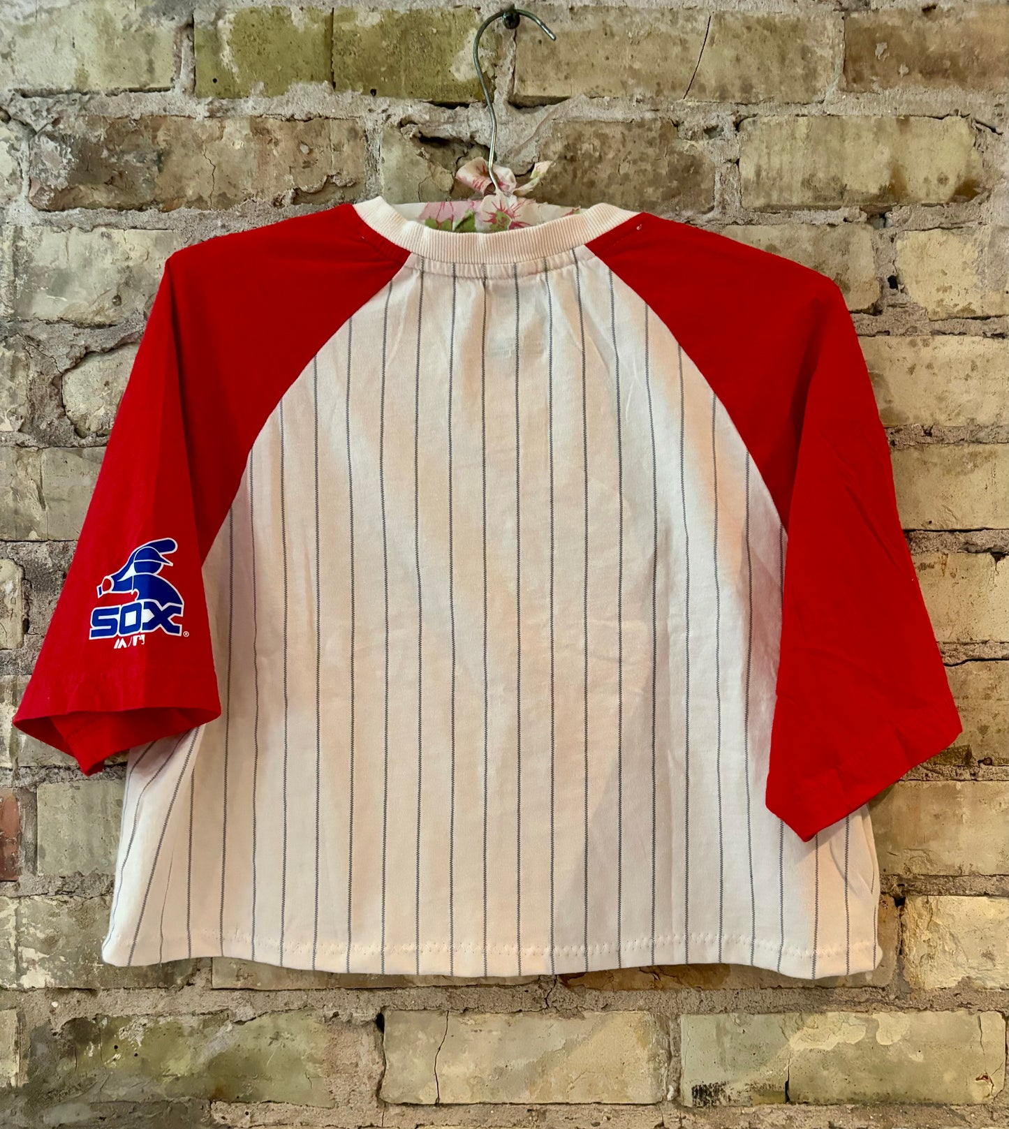 Retro 90s Boston Red Sox striped throwback baseball tee