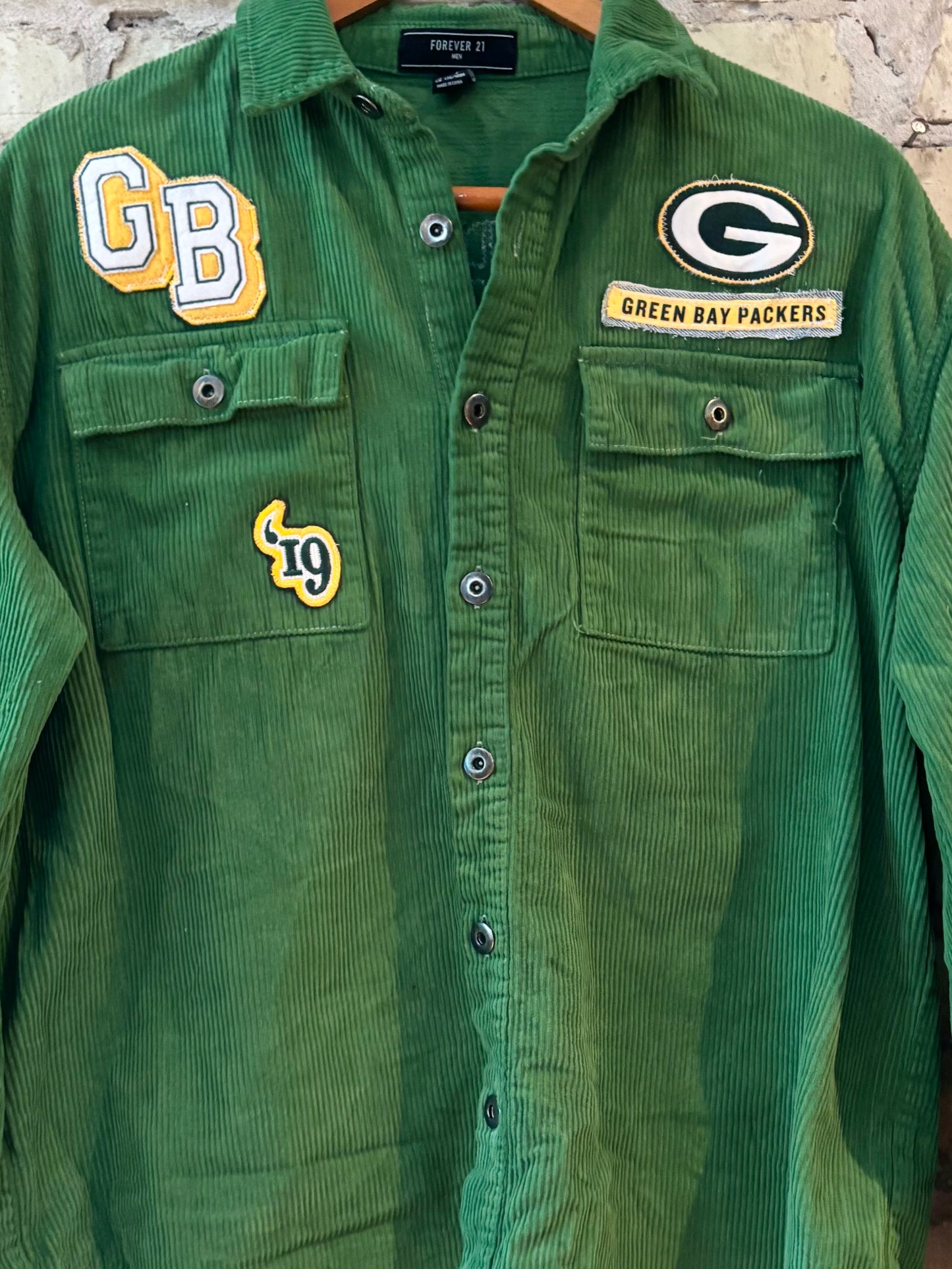 Reworked over dyed Corduroy Game Day Shacket