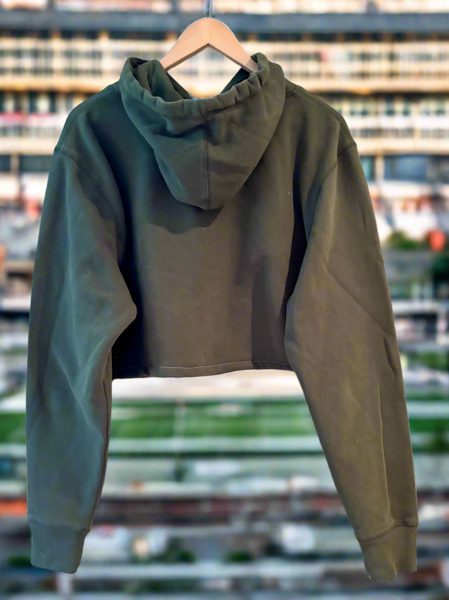 Reclaimed Green Bay Packers Distressed Cropped ThrowbackHoodie