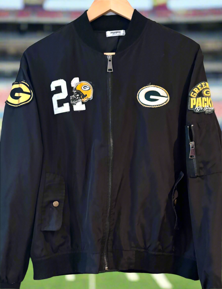 Reworked Retro GameDay Satin Bomber