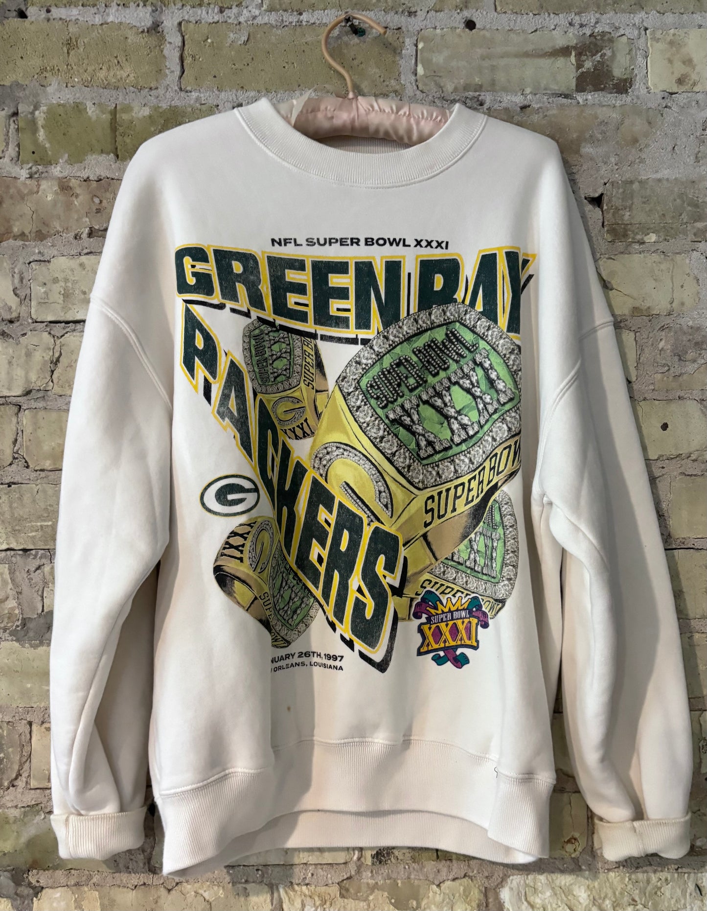 Rare 90’s Green Bay Packers Abercrombie & Fitch NFL Super Bowl Crewneck