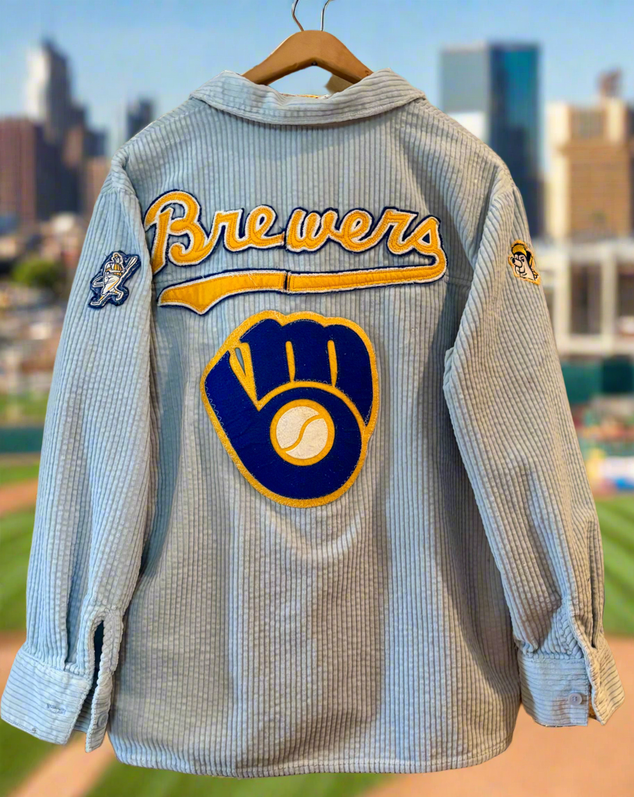 Reworked Brewers Wide Corduroy Game Day Shacket