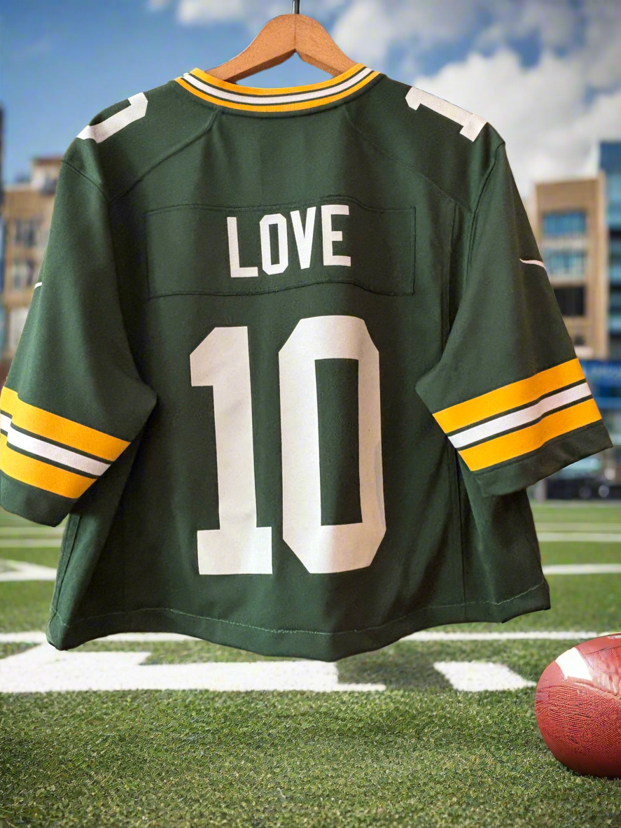 Reworked Packers Jordan LOVE cropped Nike Jersey #10