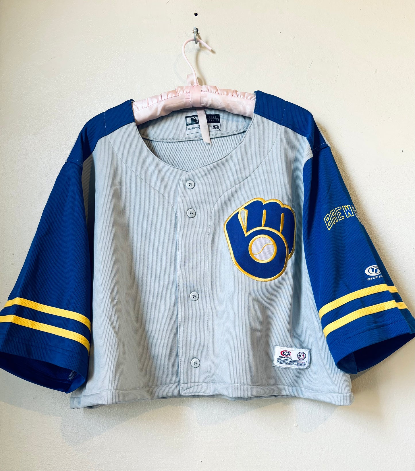 Reclaimed Retro Majestic Button up Throwback Baseball Jersey