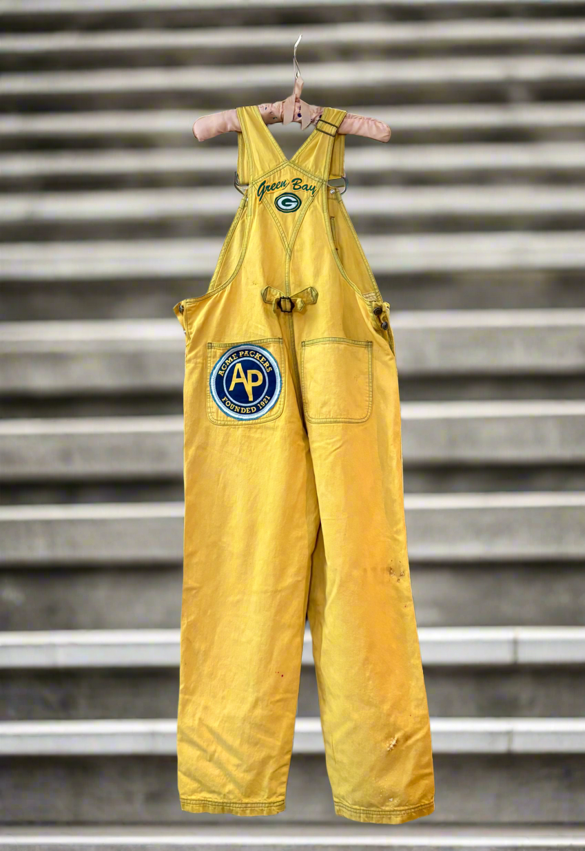Reworked retro over dyed Game Day Bib Overalls