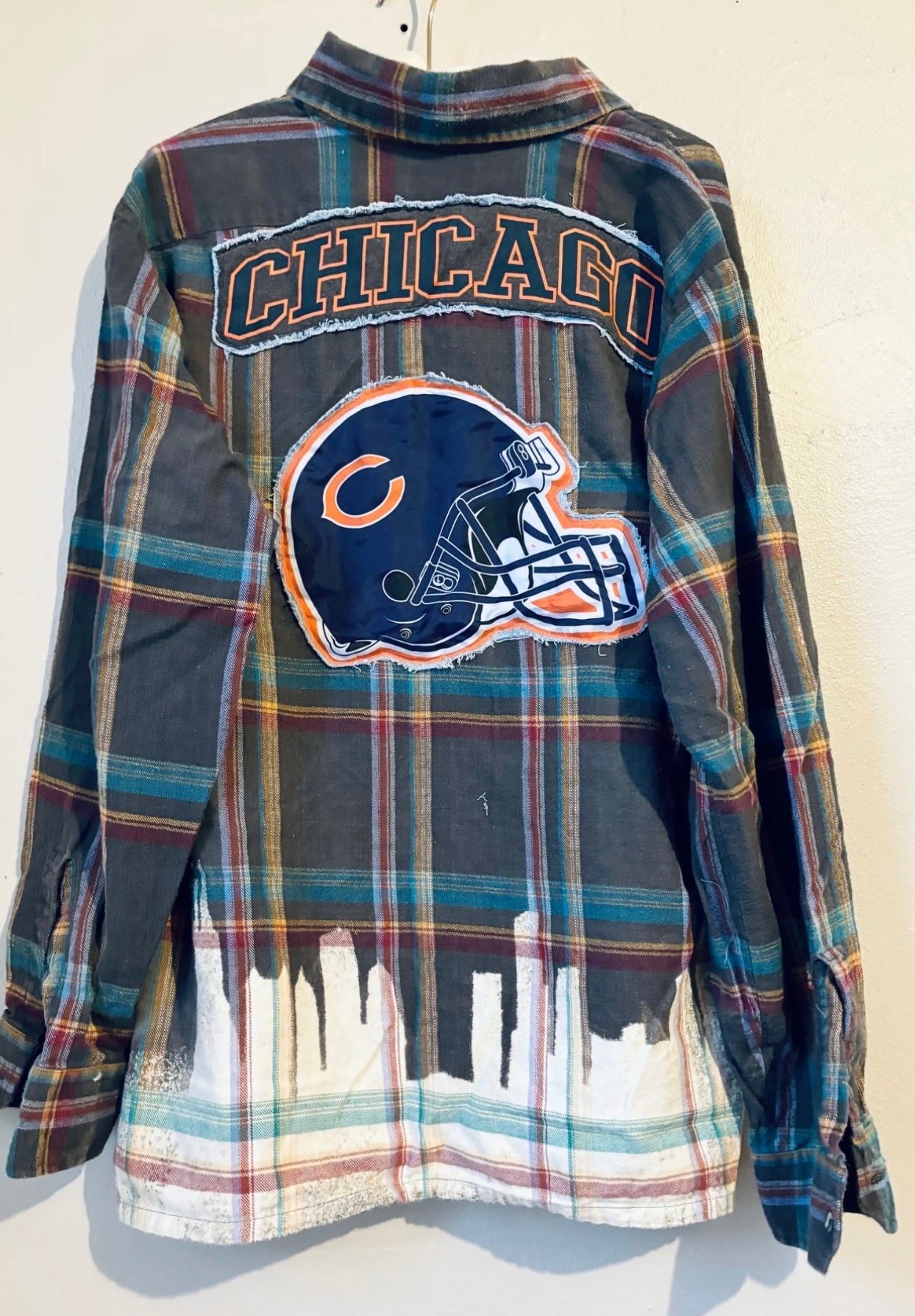 Reworked Distressed Game Day Flannel