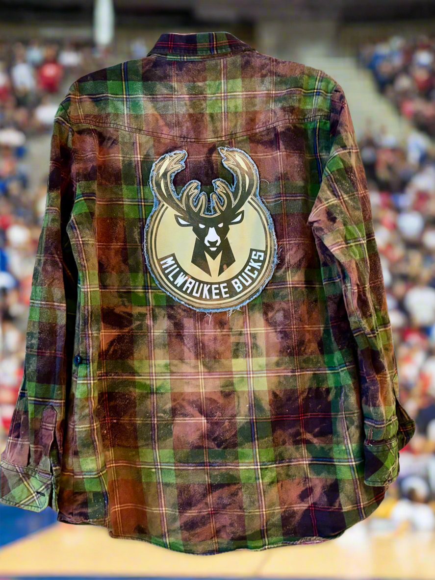 Reworked Woman’s Game Day Flannel Shirt