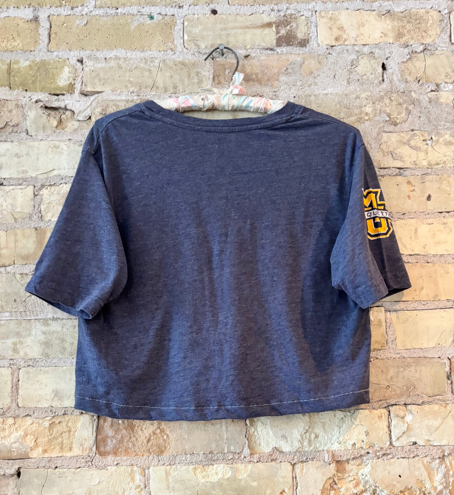 Reworked Marquette University Crop Top T-shirt