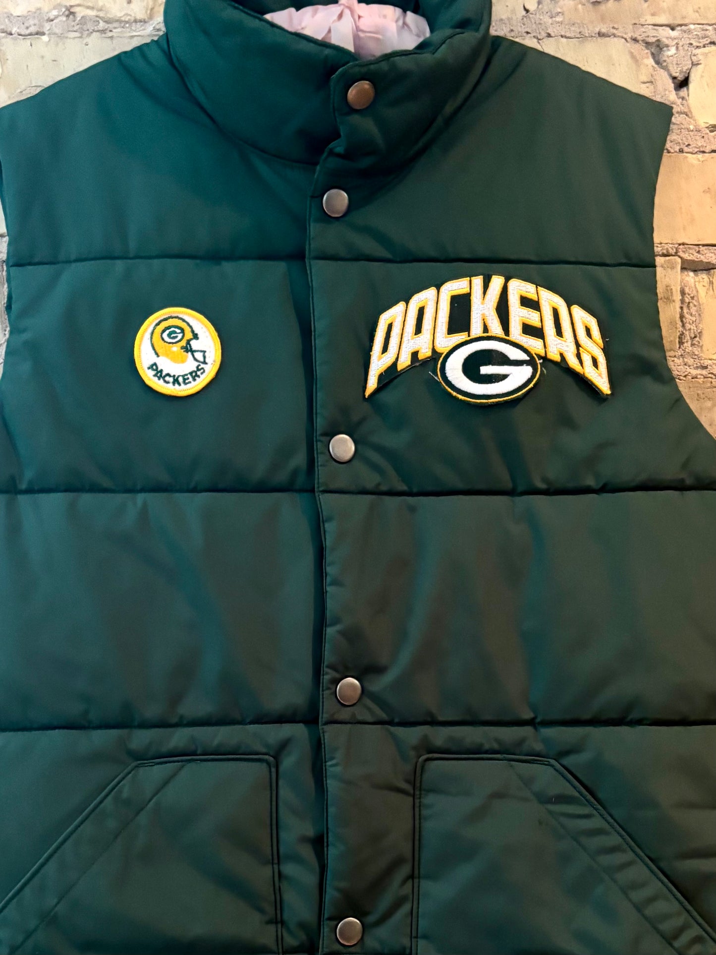 Reworked Vintage Game Day Puffer Vest