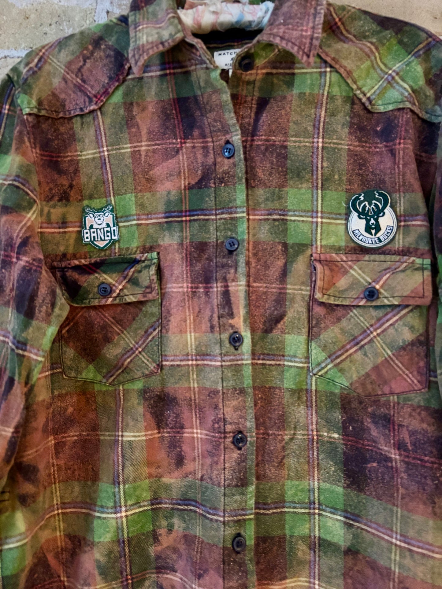 Reworked Woman’s Game Day Flannel Shirt