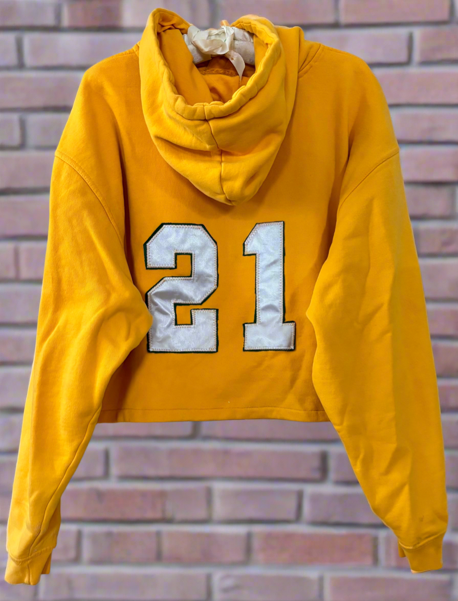 Reworked Packers Retro Reebok oversized cropped Hoodie