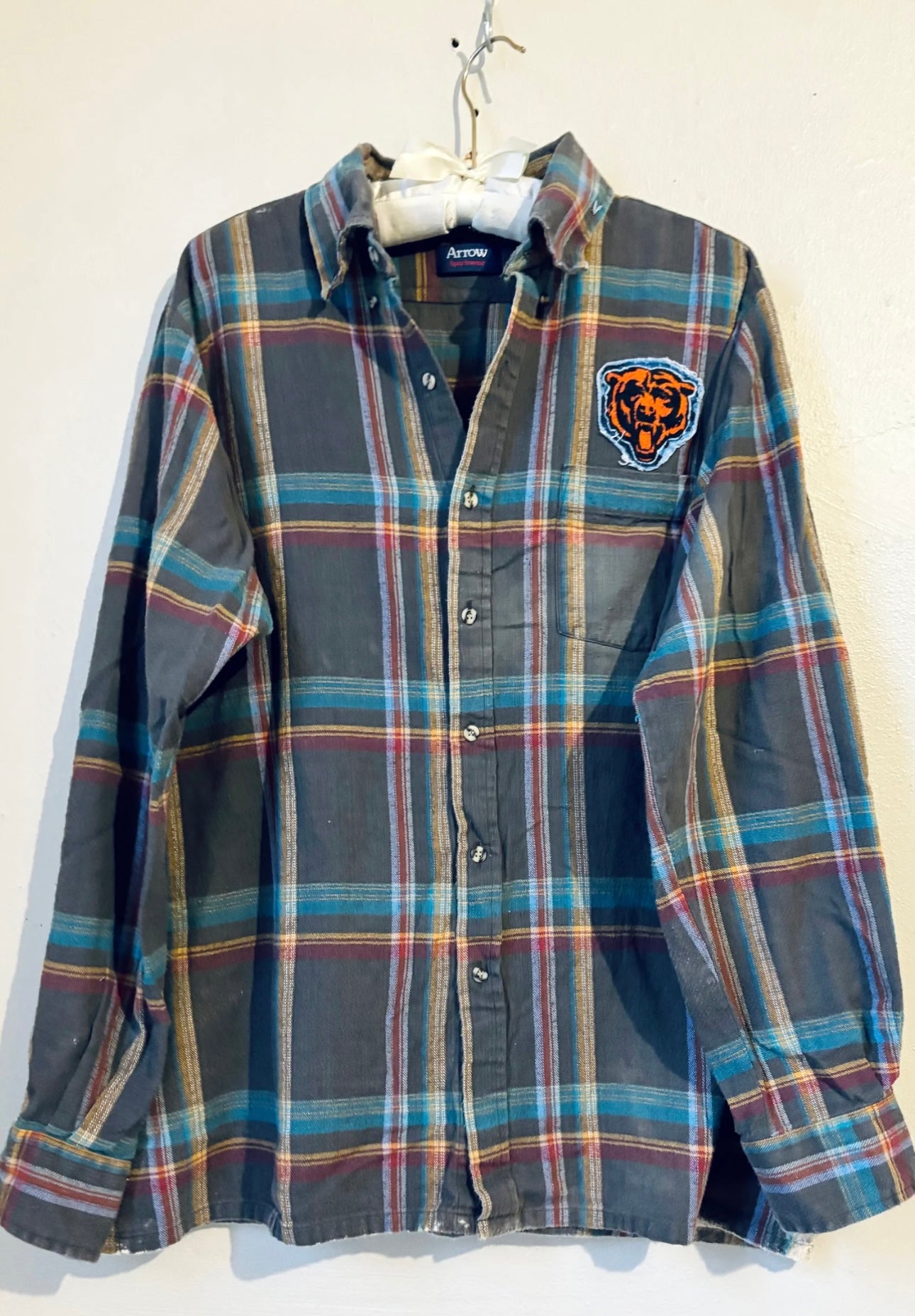 Reworked Distressed Game Day Flannel