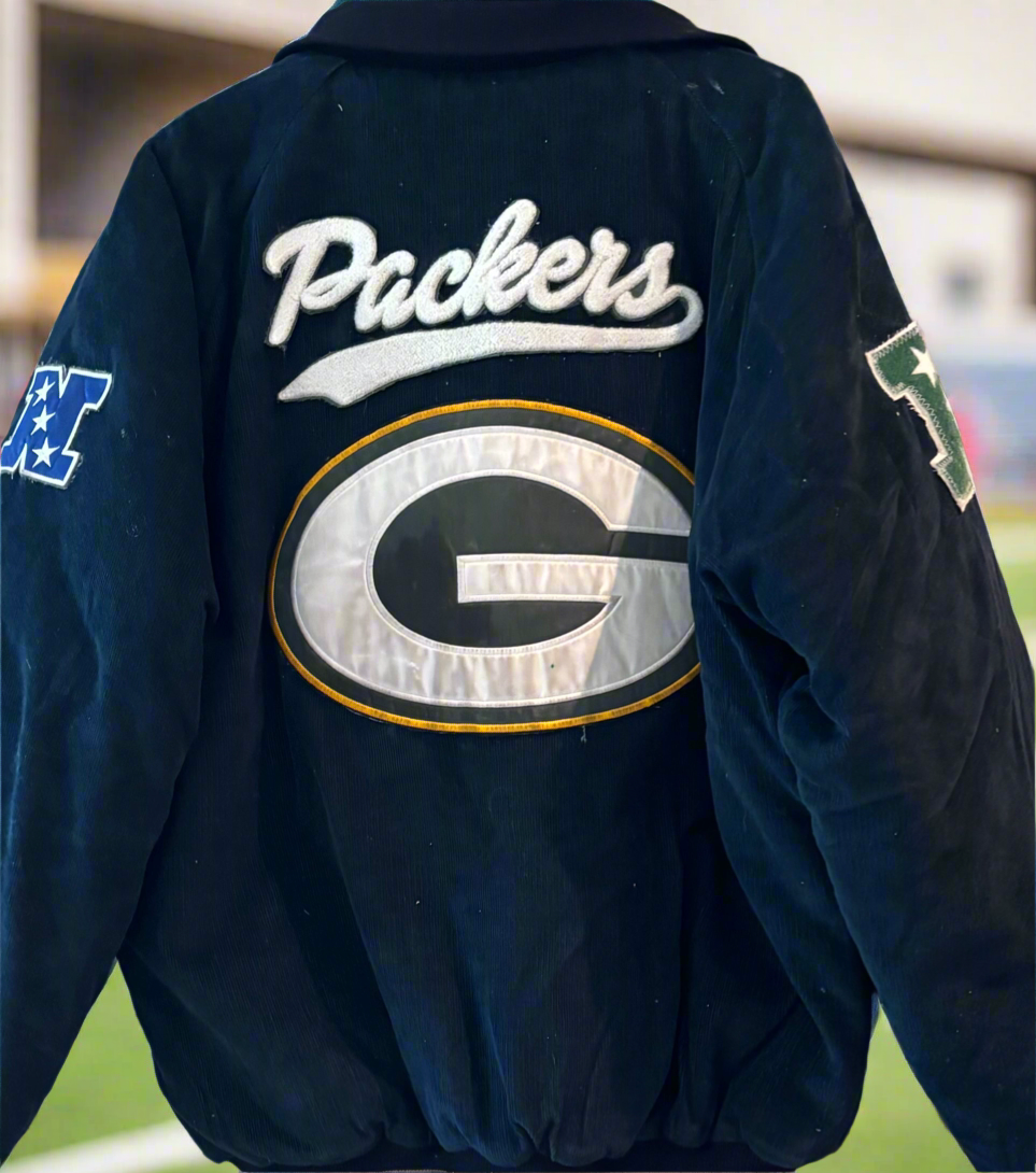 Reworked vintage Corduroy Varsity Bomber Jacket