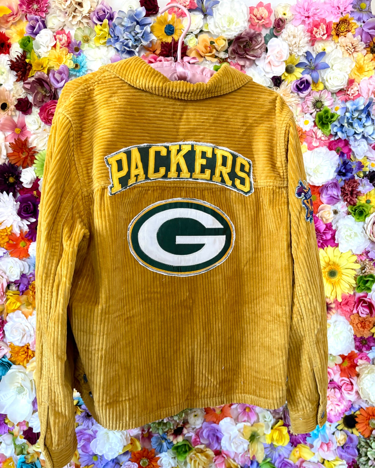 Reworked Vintage Packers Wide Corduroy Harrington Game Day Jacket