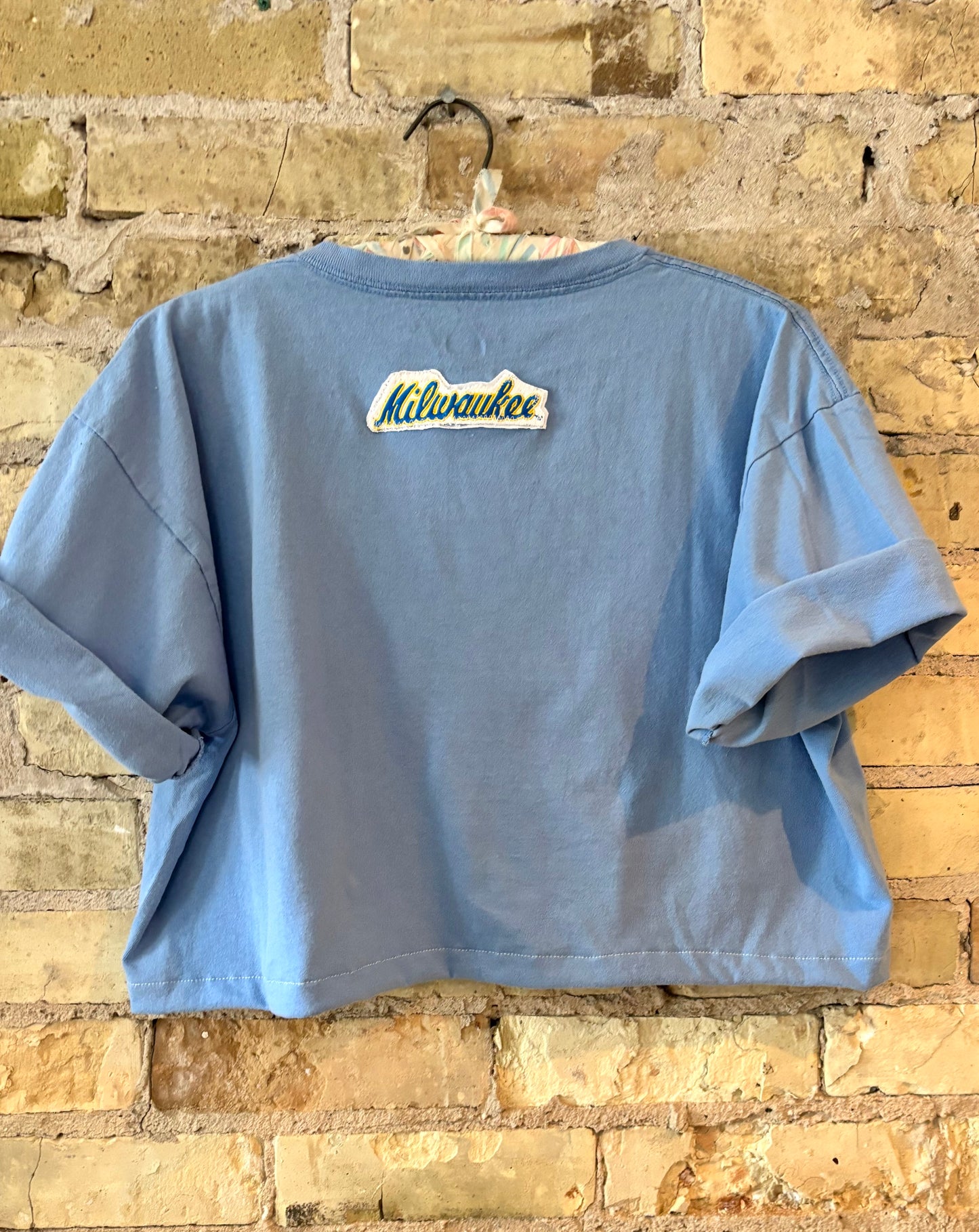 Reworked Vintage Milwaukee Brewers World Series crop top T-Shirt