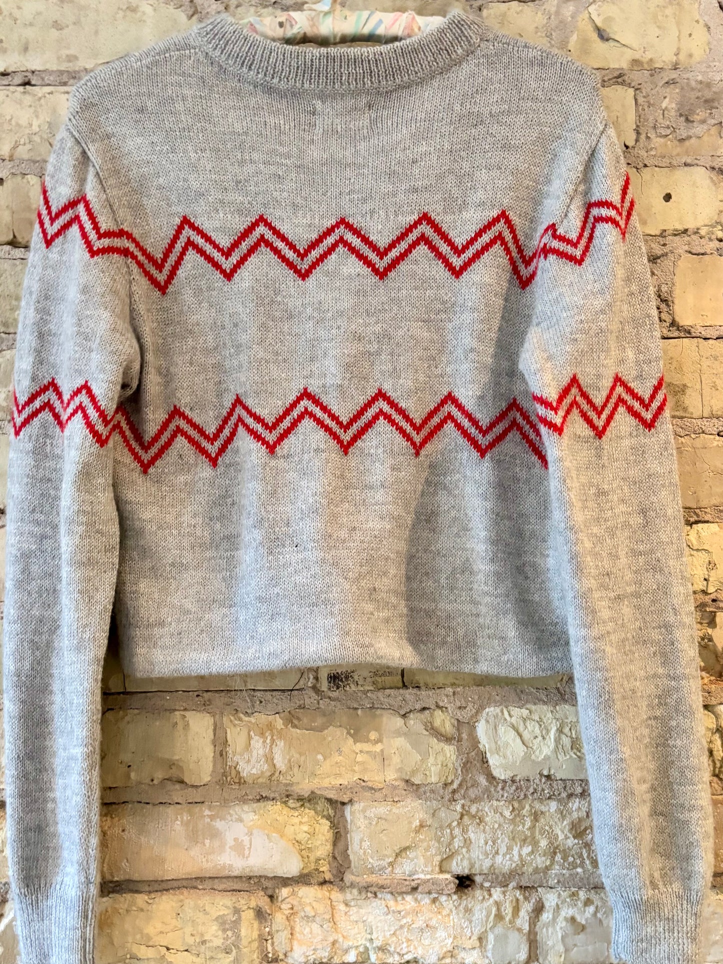 Reclaimed Wisconsin Badgers Vintage Alpaca cropped Crewneck sweater