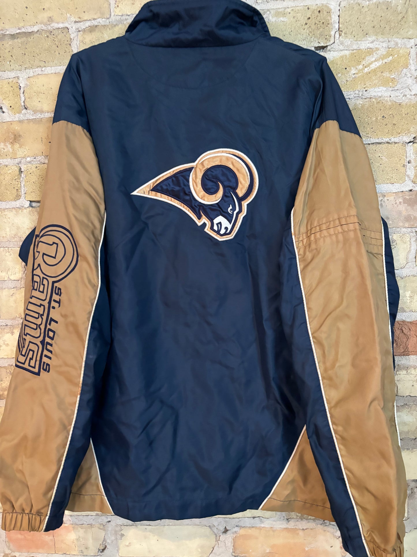 Retro ST LOUIS RAMS Full Zip winbreaker track Coat Jacket
