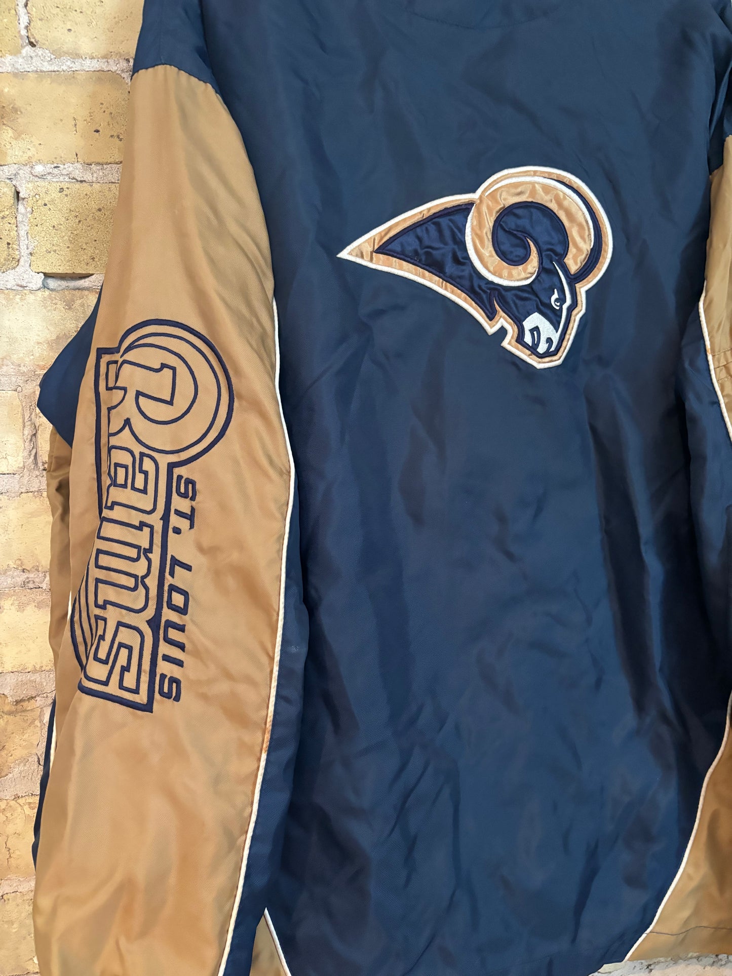 Retro ST LOUIS RAMS Full Zip winbreaker track Coat Jacket