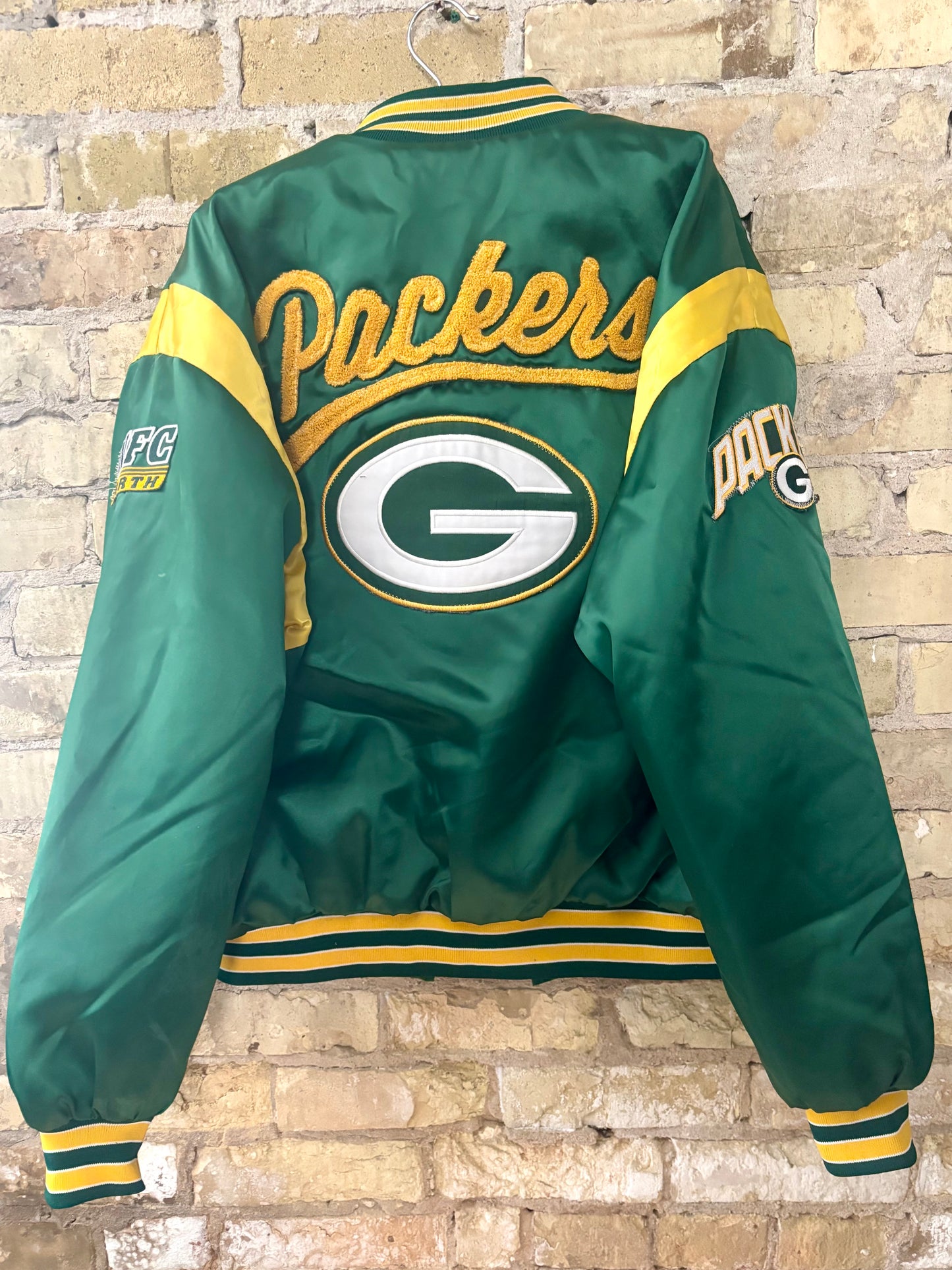 Vintage 80’s Green Bay Packers Swingster Satin Bomber Varsity Jacket