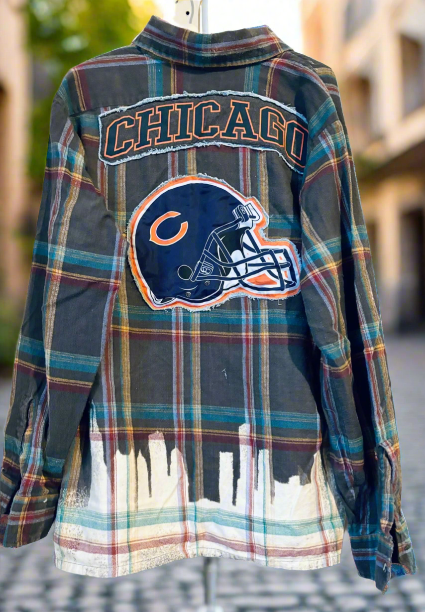 Reworked Distressed Game Day Flannel