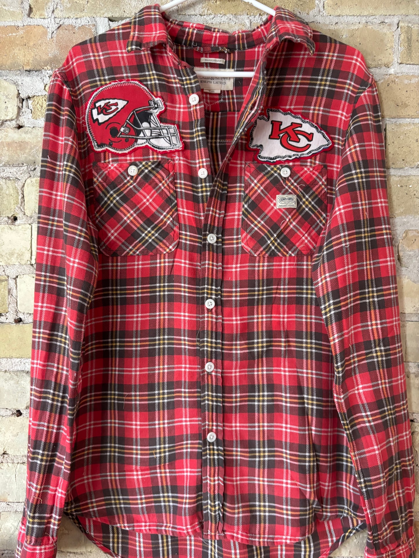 Reworked RL Denim & Supply Game Day Flannel Shirt