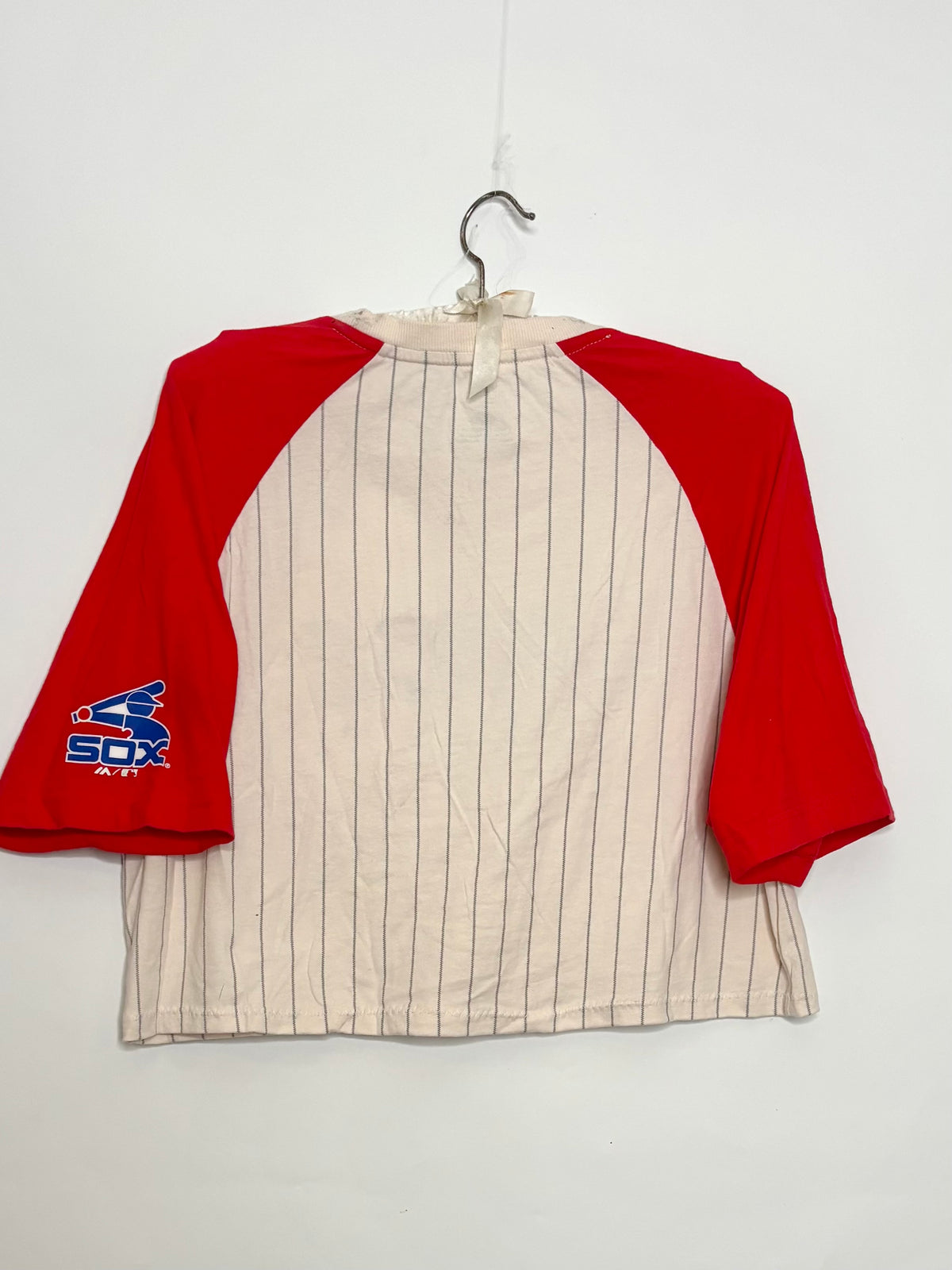 Retro 90s Boston Red Sox Pinstriped V Neck throwback baseball tee