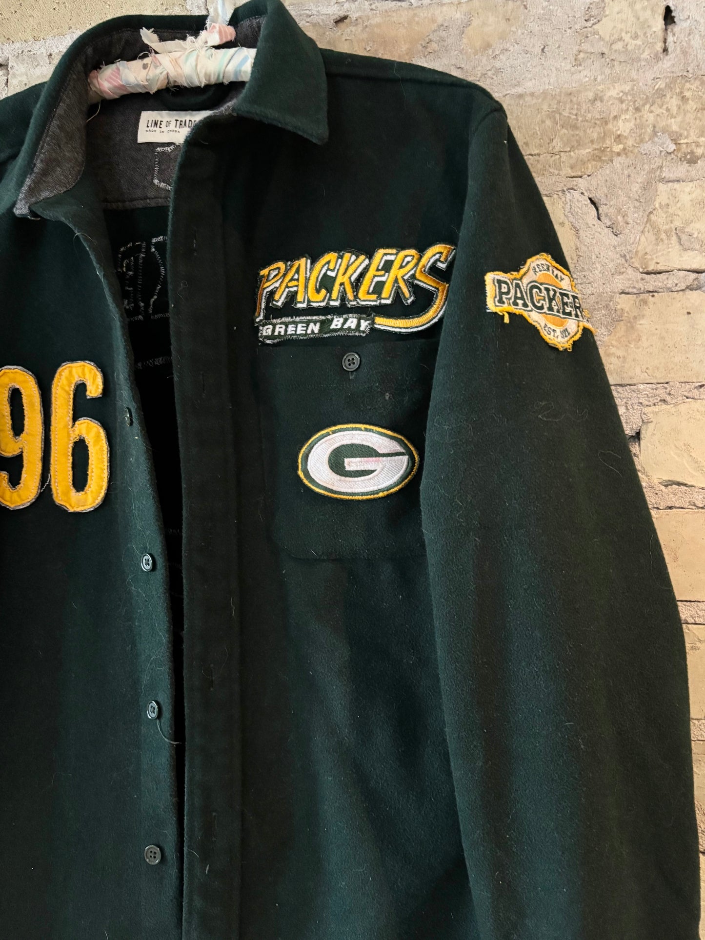 Reclaimed Vintage Wool Game Day Packers Flannel shirt