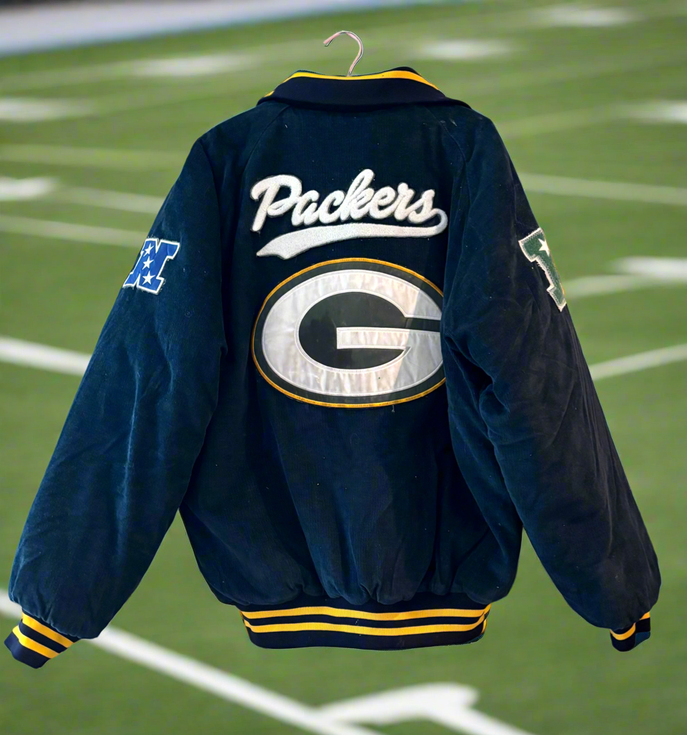 Reworked vintage Corduroy Varsity Bomber Jacket