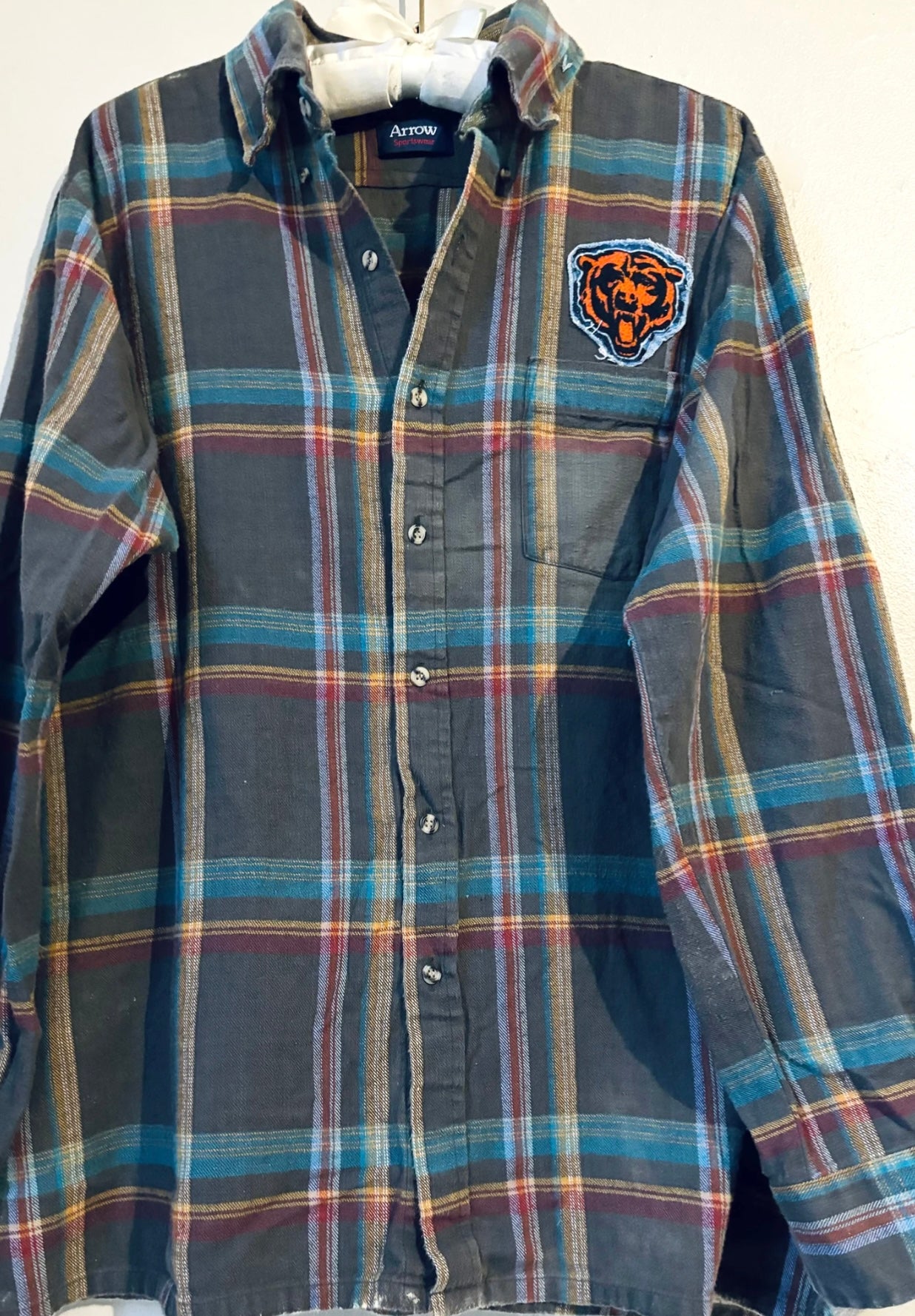 Reworked Distressed Game Day Flannel