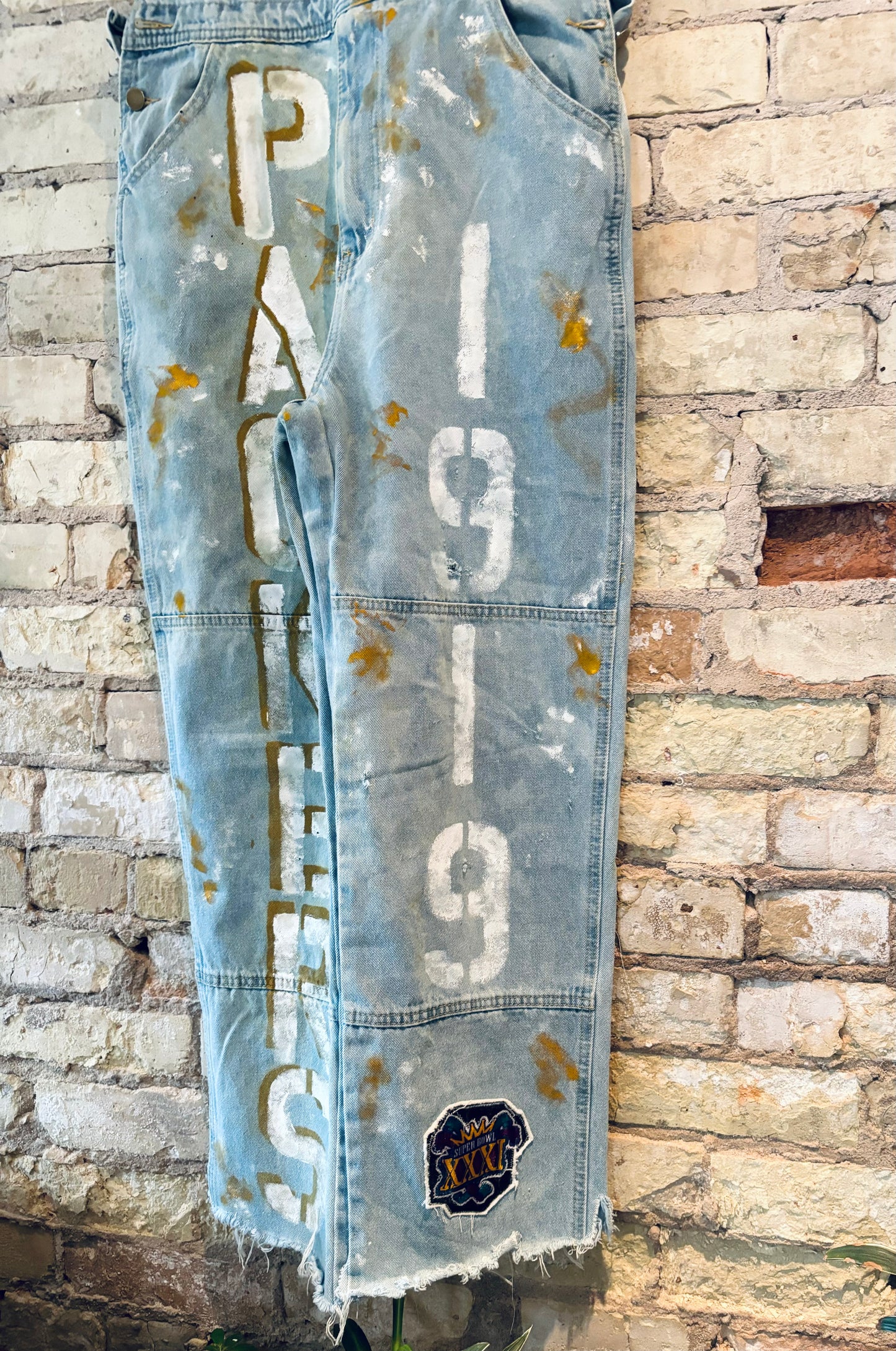 Reworked Denim GameDay Bibs Overalls