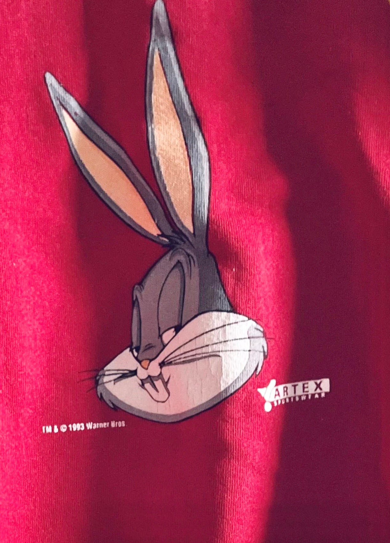 Vintage 90s Bugs Bunny Looney Tunes Texas Vacation Souvenir Crewneck Sweatshirt