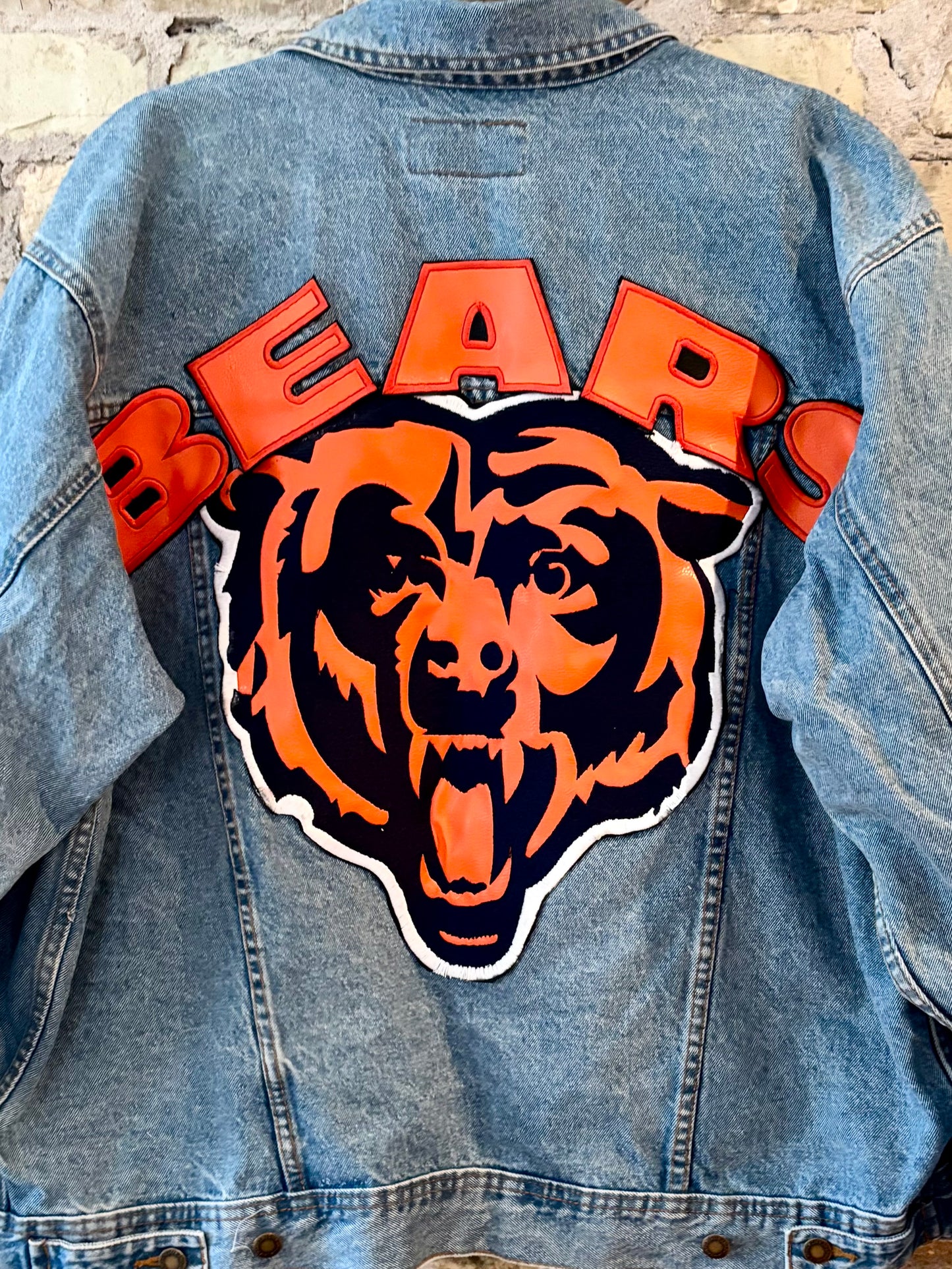 Reworked Over Sized Vintage Wrangler Game Day Denim Jean Jacket