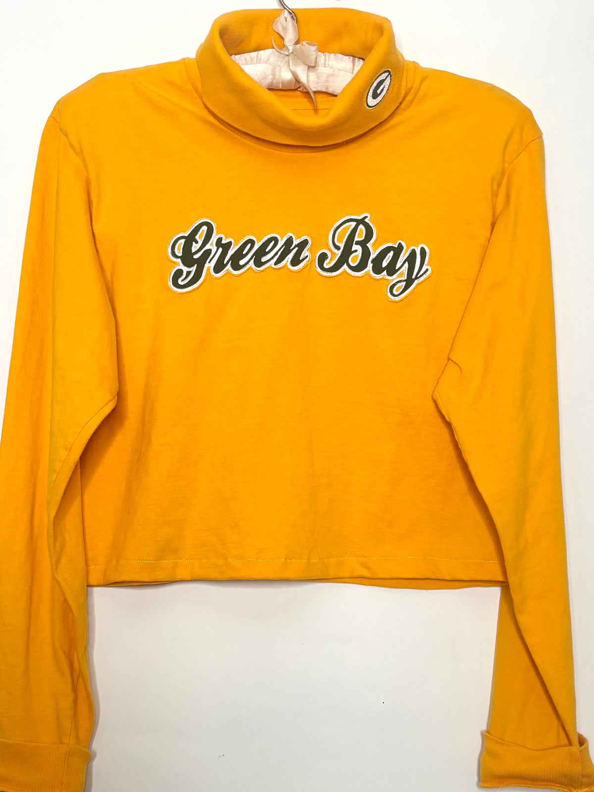 Retro 90’s Yellow Cropped Game Day TurtleNeck