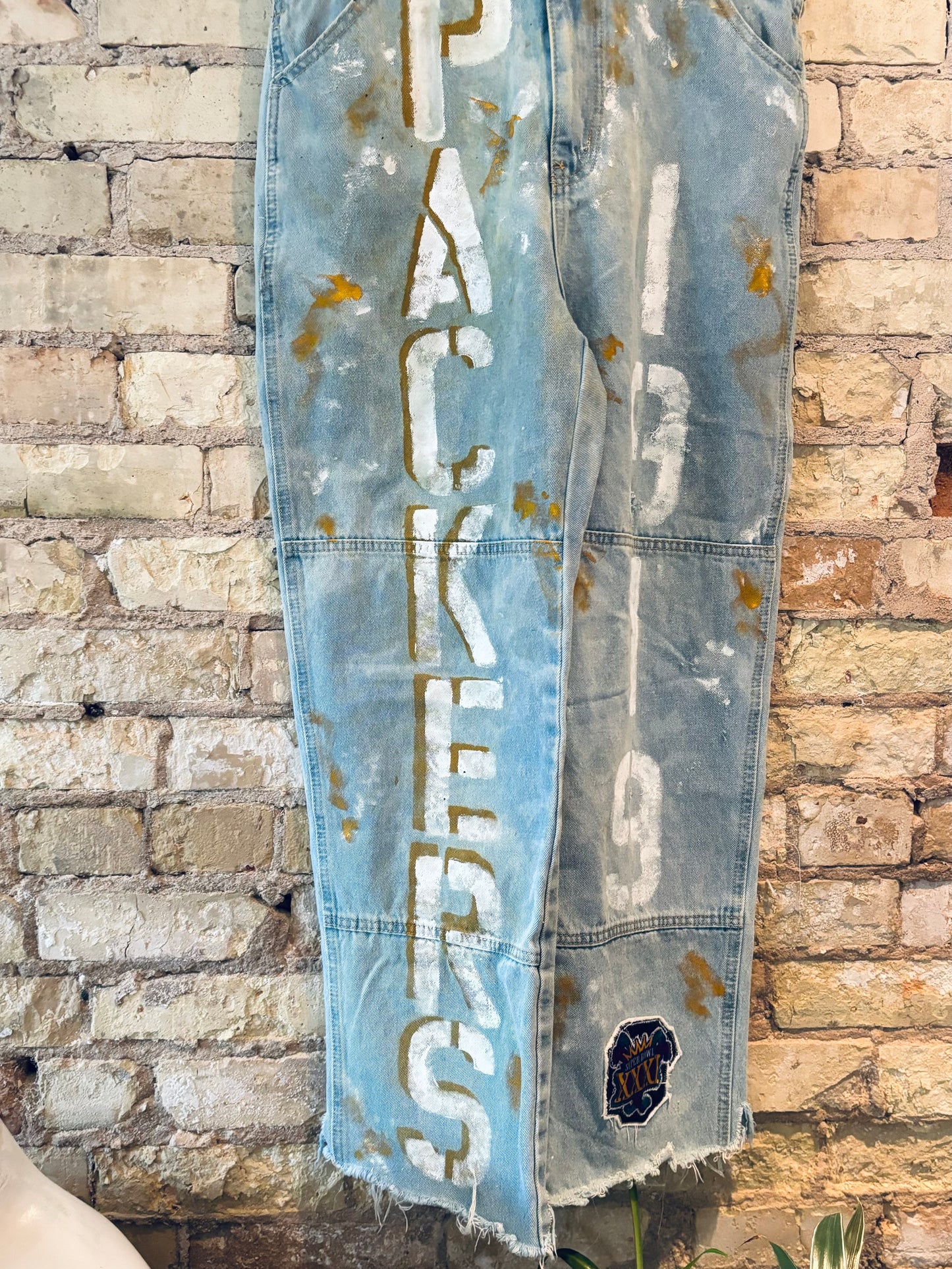 Reworked Denim GameDay Bibs Overalls