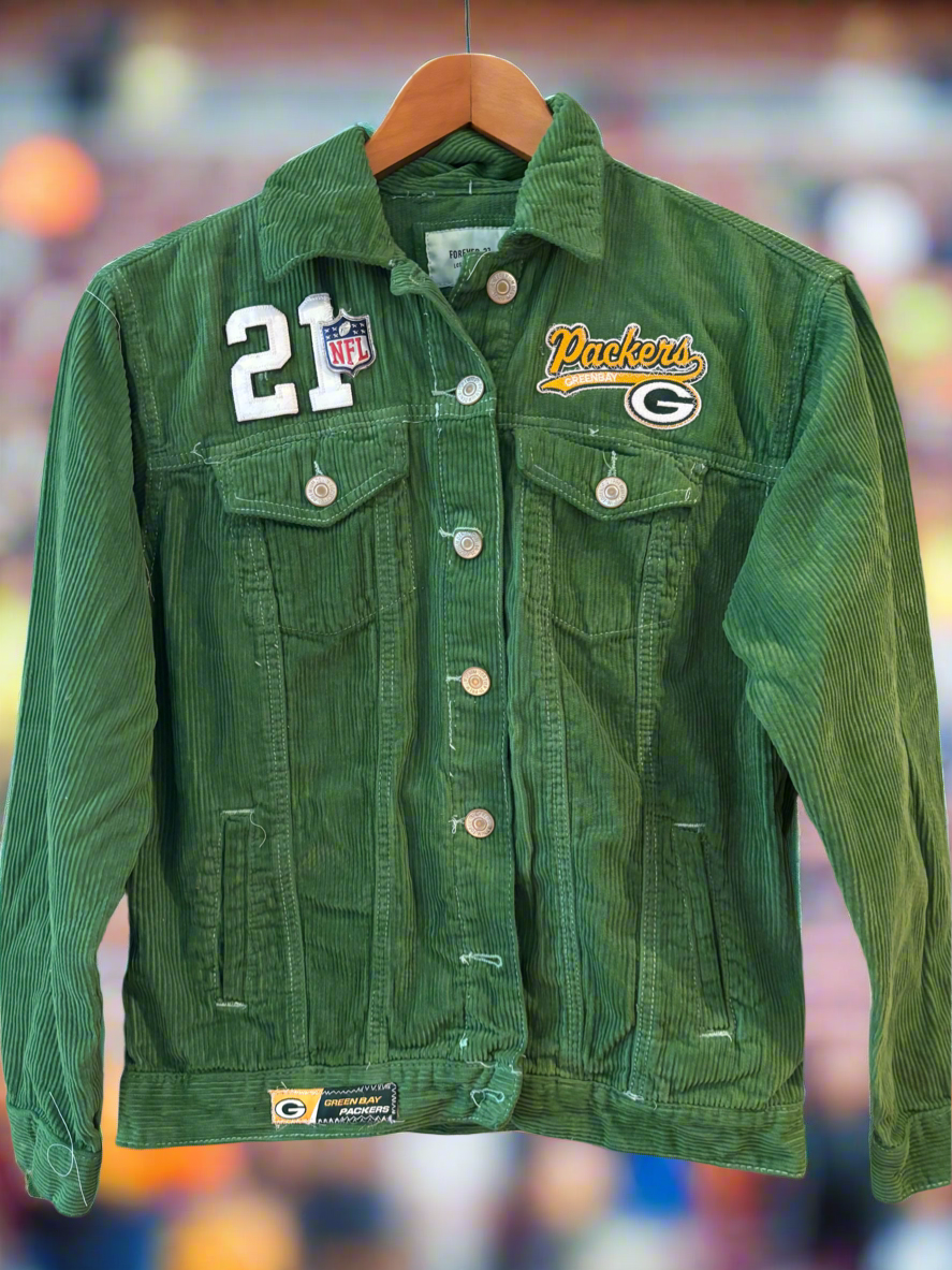 Reworked over dyed Corduroy Game Day Jacket